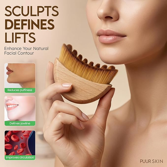 Lymphatic Contour Face Brush, Lymphatic Drainage Brush, Double Chin Reducer