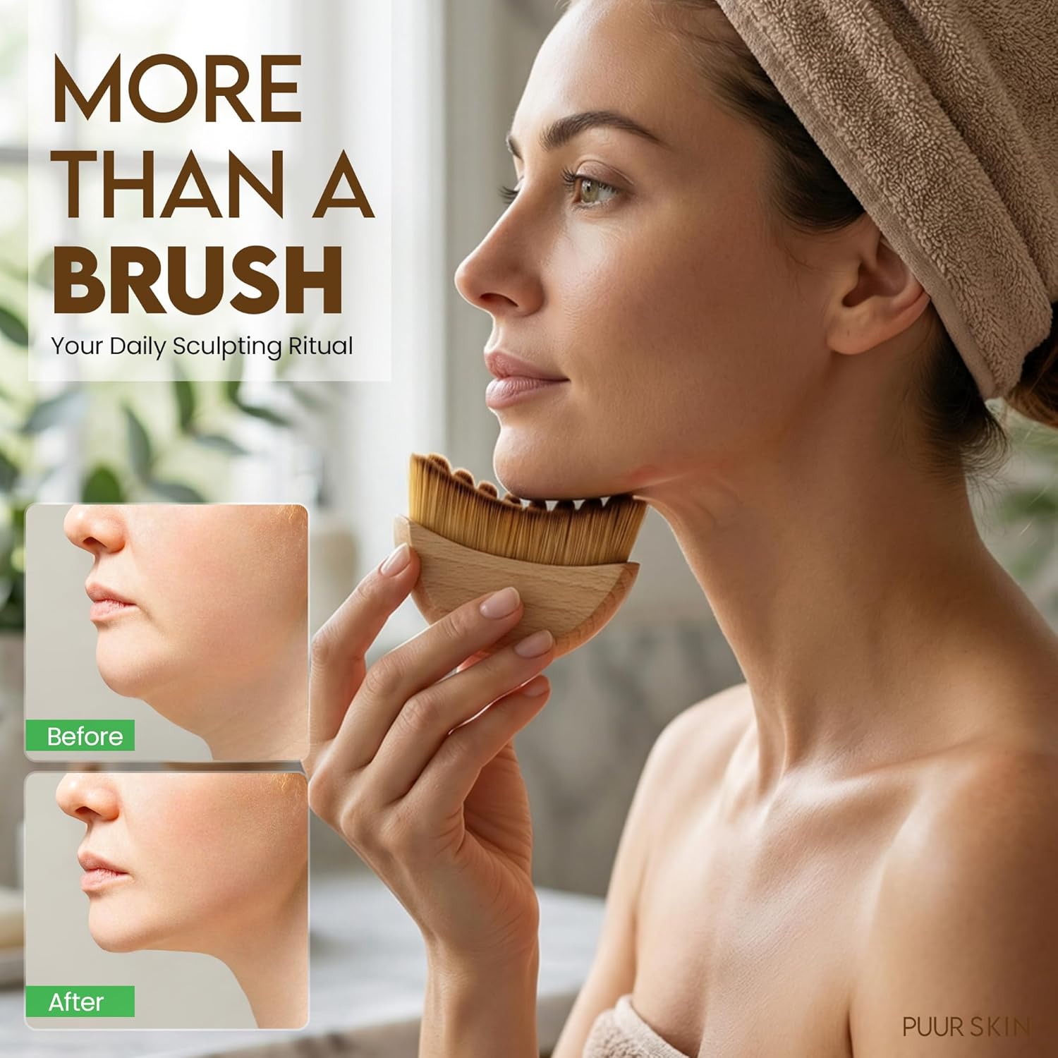 Lymphatic Contour Face Brush, Lymphatic Drainage Brush, Double Chin Reducer