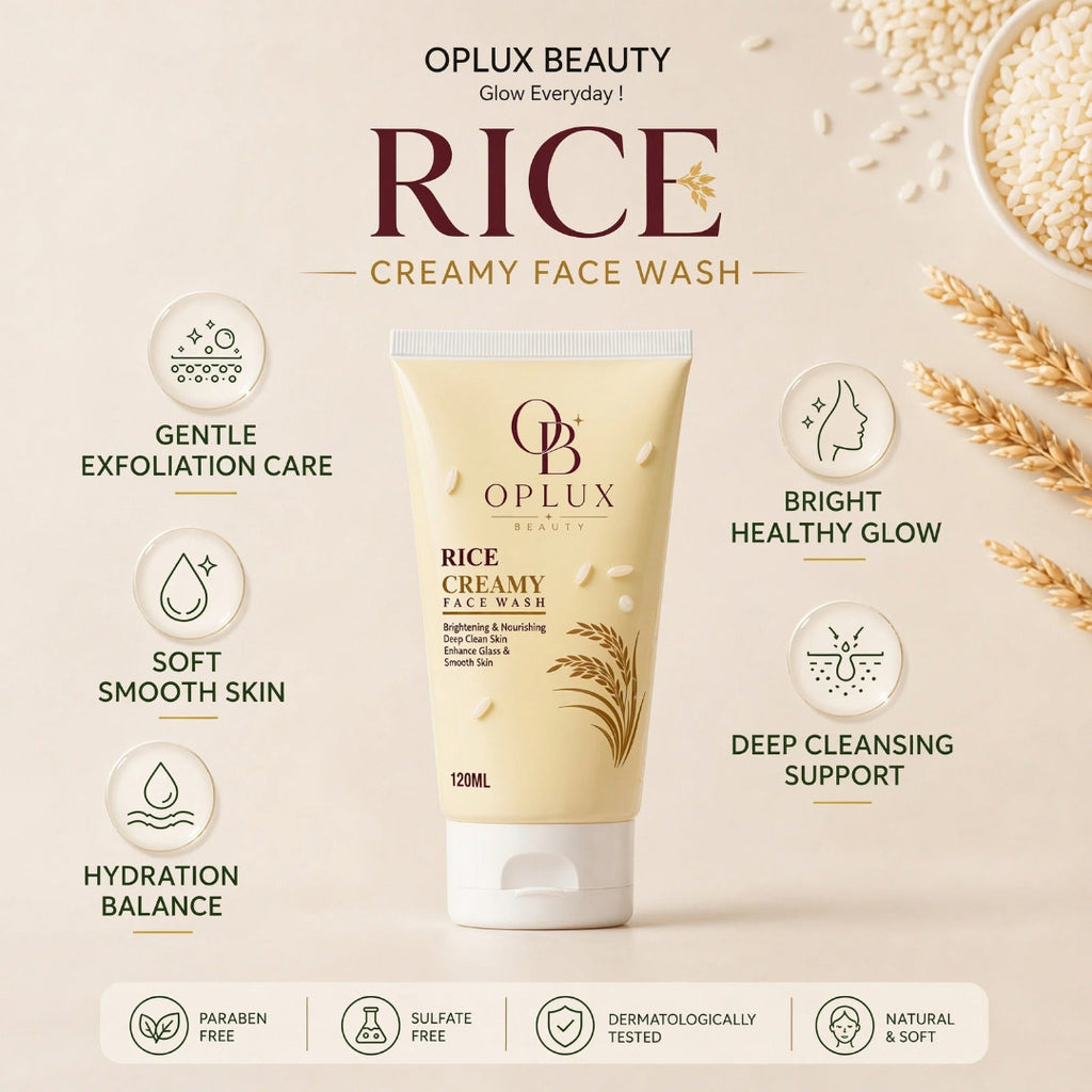 OPLUX Rice Creamy Face Wash Offer (120ml)
