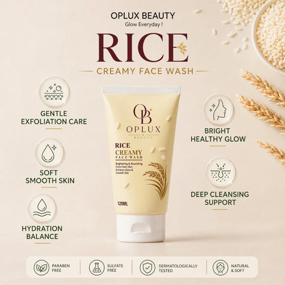 OPLUX Rice Creamy Face Wash